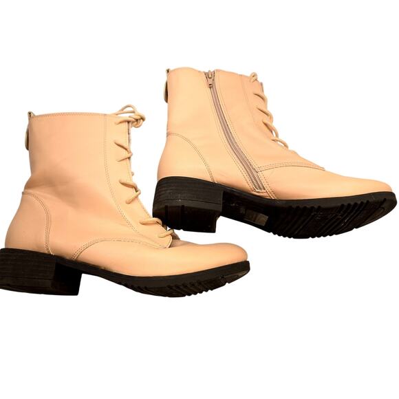 Bamboo 9 Women's Shoes Closed Toe Pink Laces Boots Booties - Picture 3 of 8